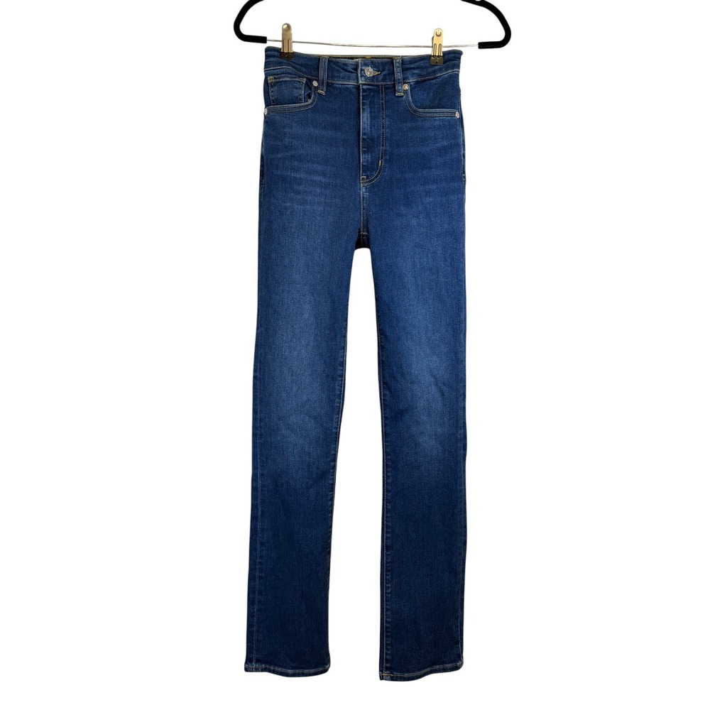 FRAME The Pencil High Rise Straight Leg Jeans Dark Wash Blue Size 24